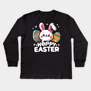 Hoppy Easter: Easter Day Kids Long Sleeve T-Shirt